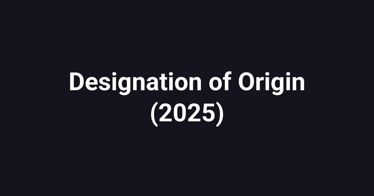 Designation of Origin (2025)