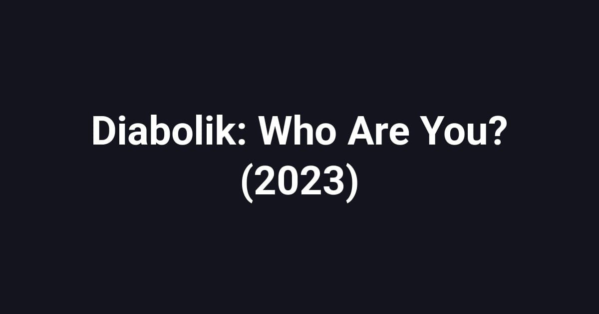 Diabolik: Who Are You? (2023)