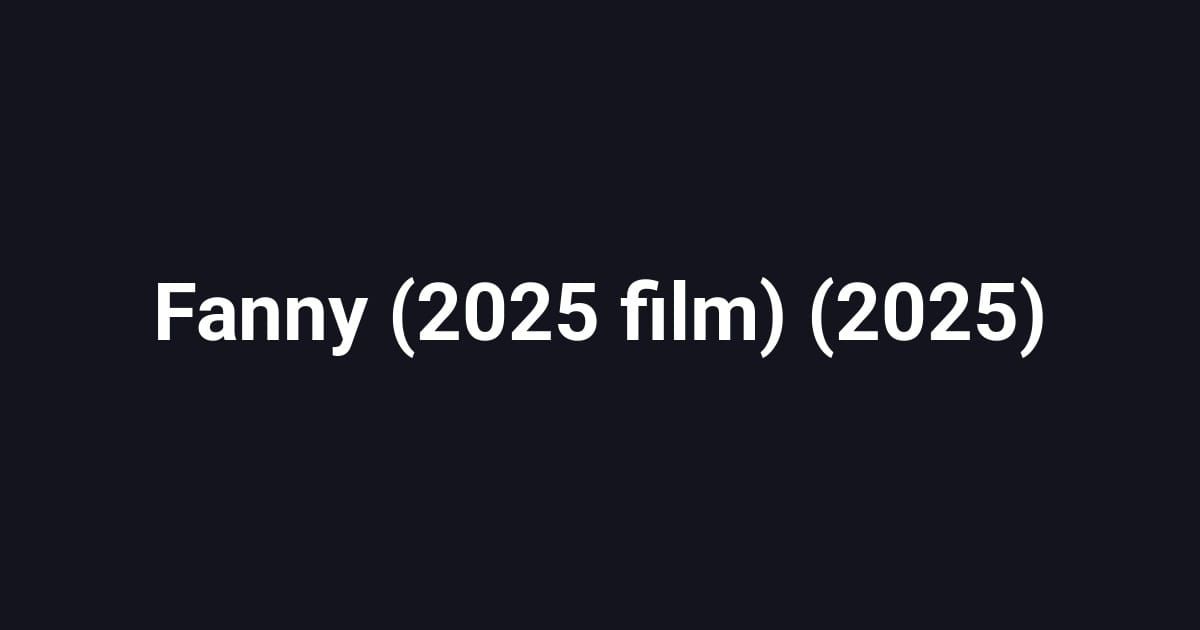 Fanny (2025 film) (2025)