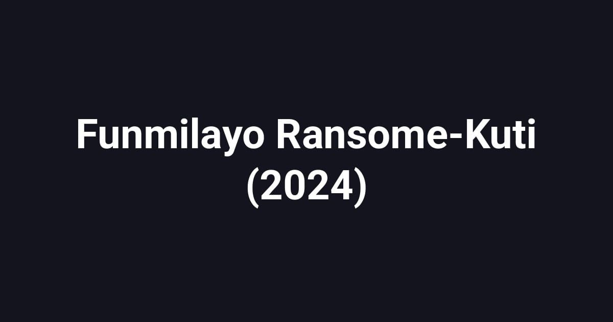 Funmilayo Ransome-Kuti (2024)