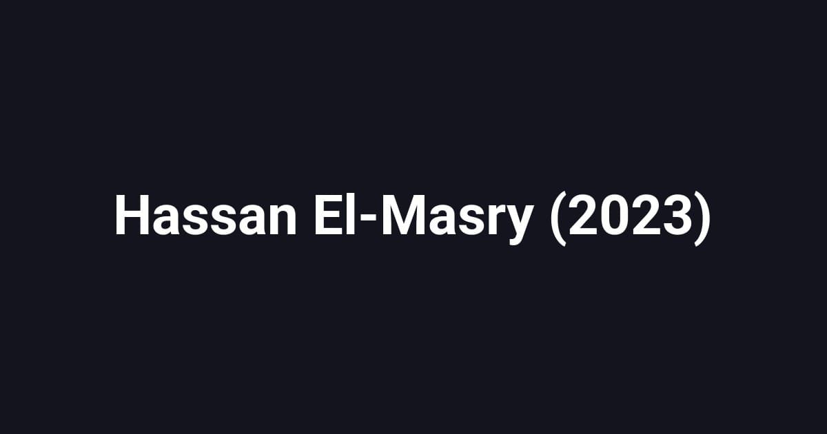 Hassan El-Masry (2023)