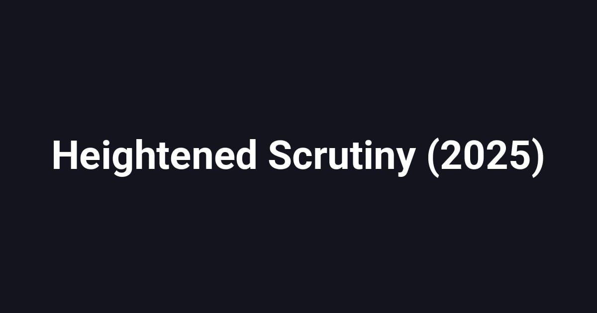 Heightened Scrutiny (2025)