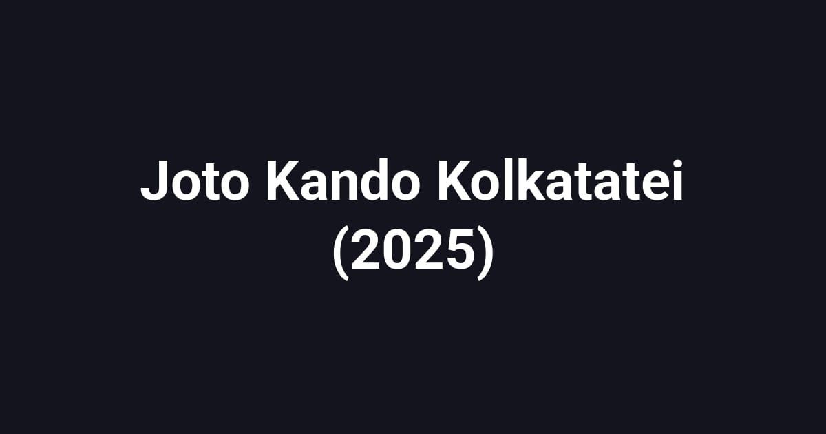 Joto Kando Kolkatatei (2025)