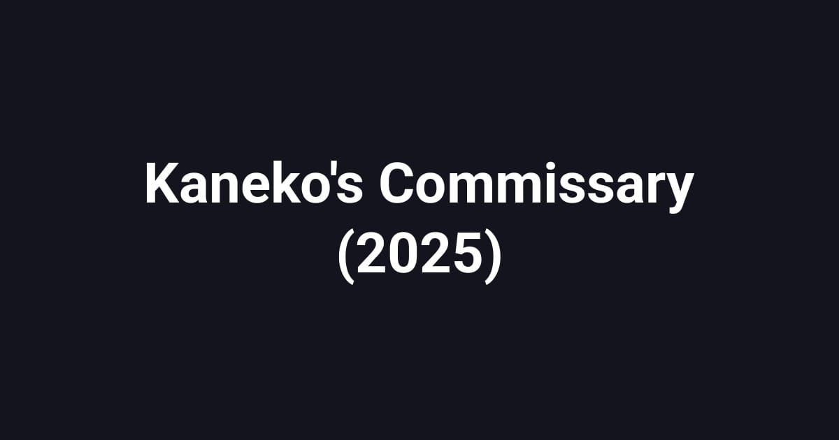 Kaneko's Commissary (2025)