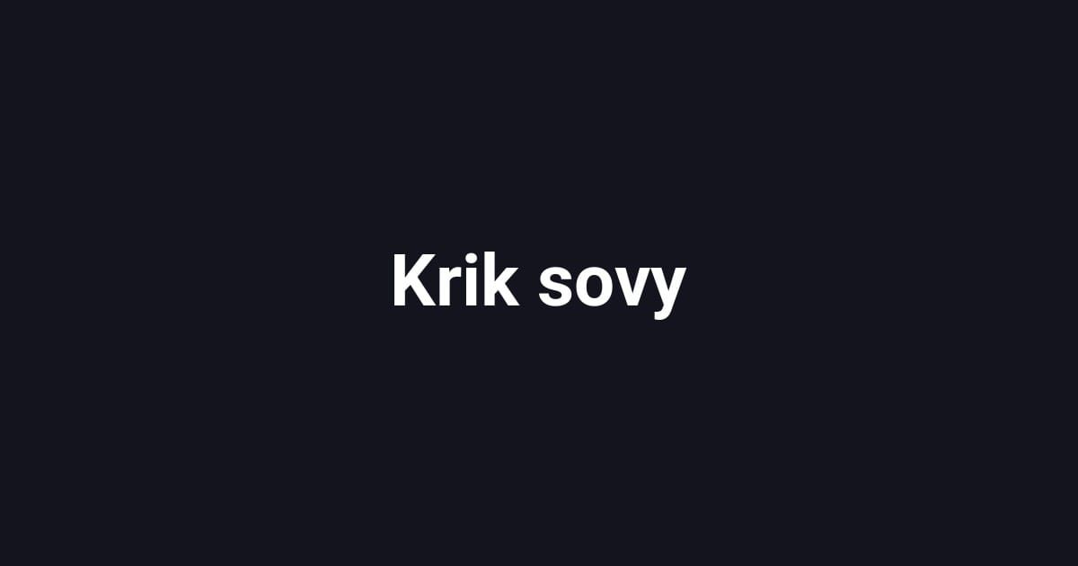 Krik sovy
