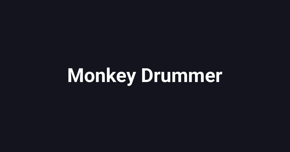 Monkey Drummer