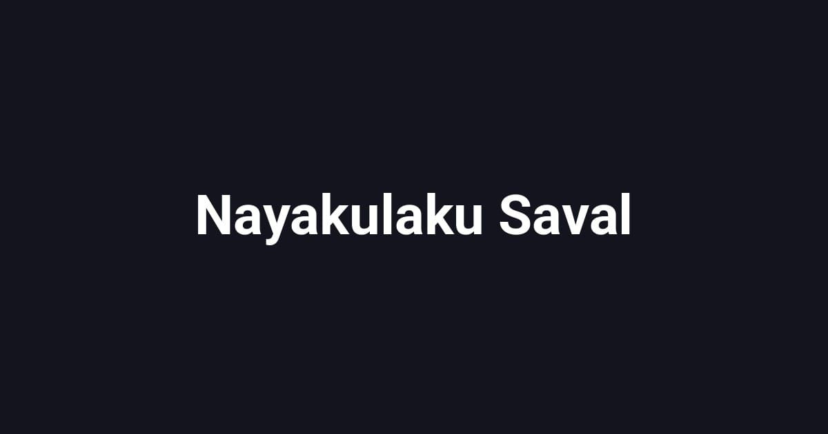 Nayakulaku Saval