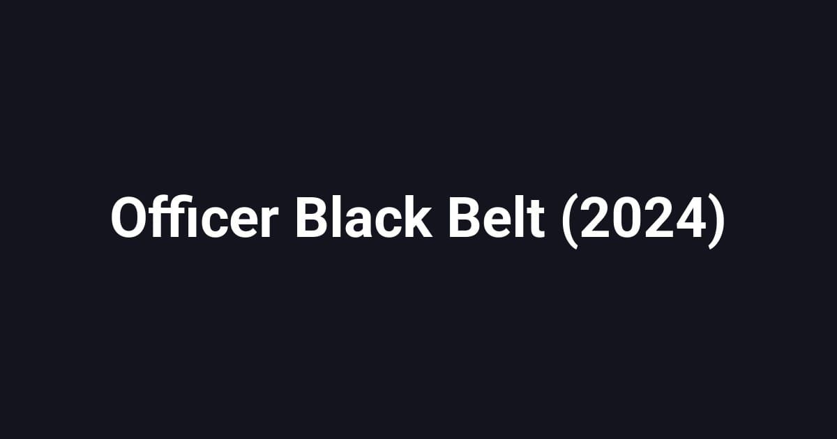 Officer Black Belt (2024)