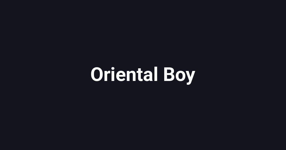 Oriental Boy
