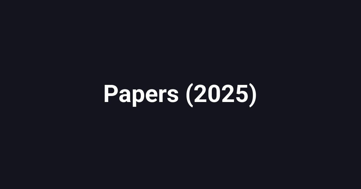 Papers (2025)