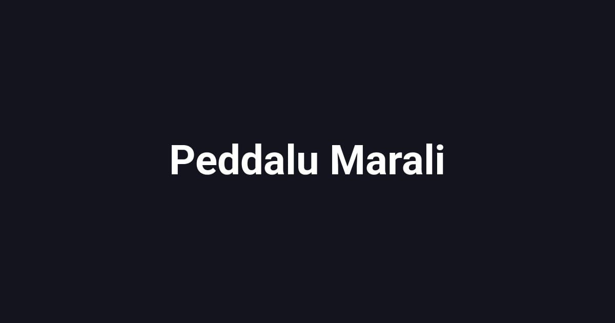 Peddalu Marali