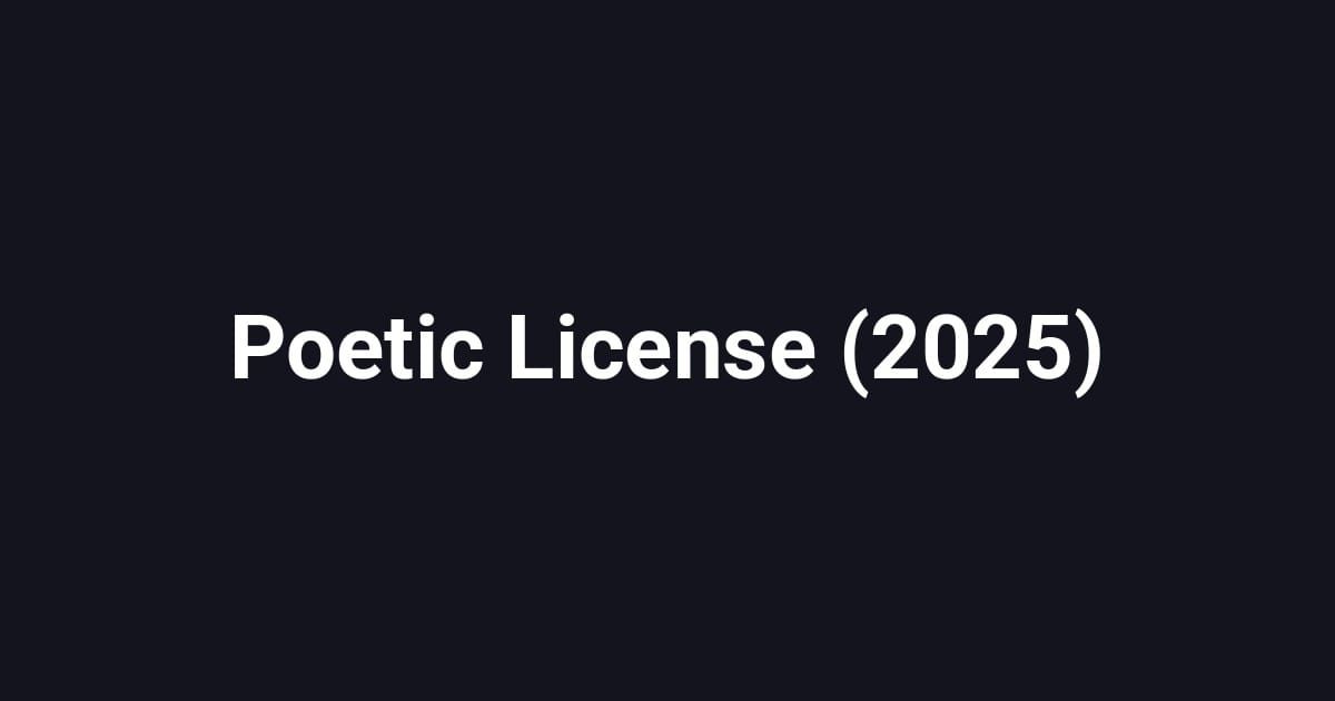 Poetic License (2025)