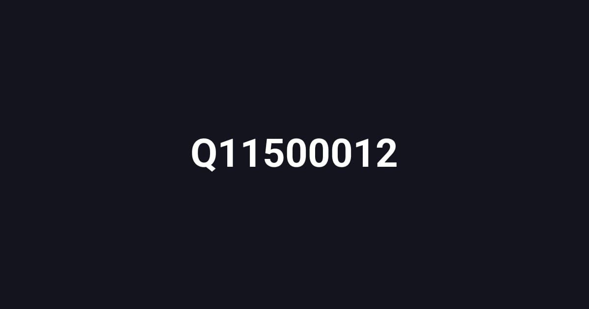 Q11500012