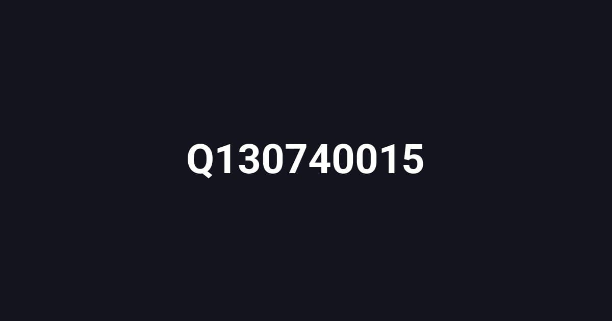 Q130740015