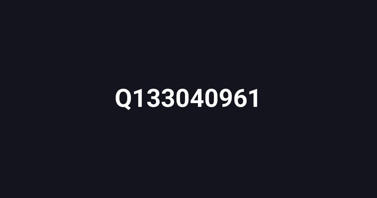 Q133040961