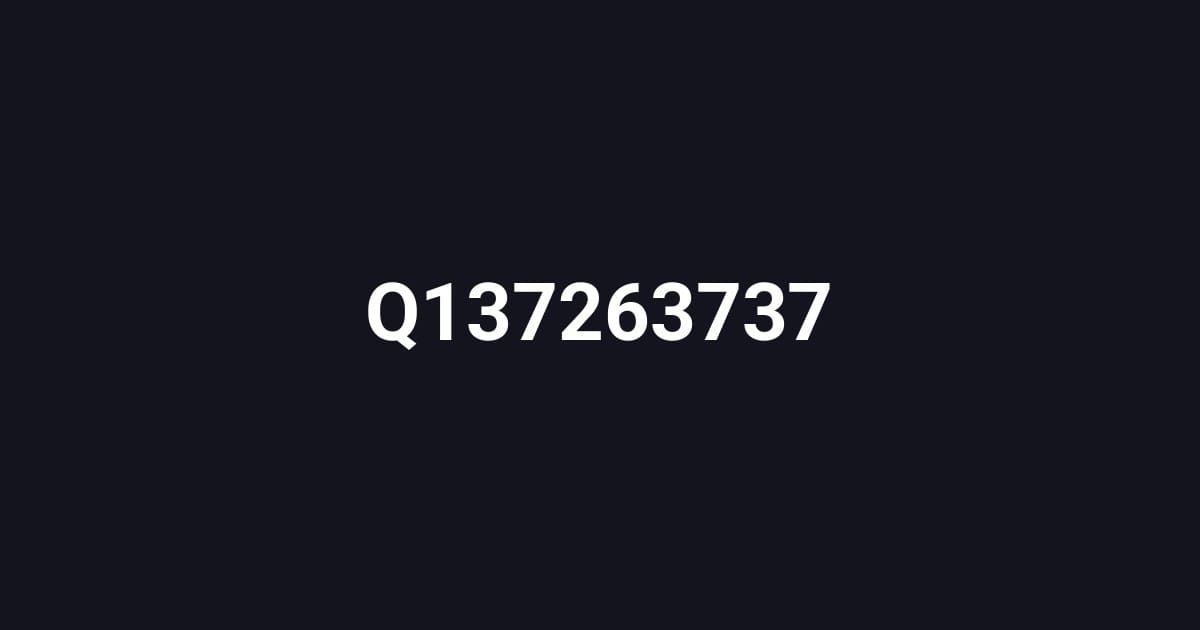Q137263737