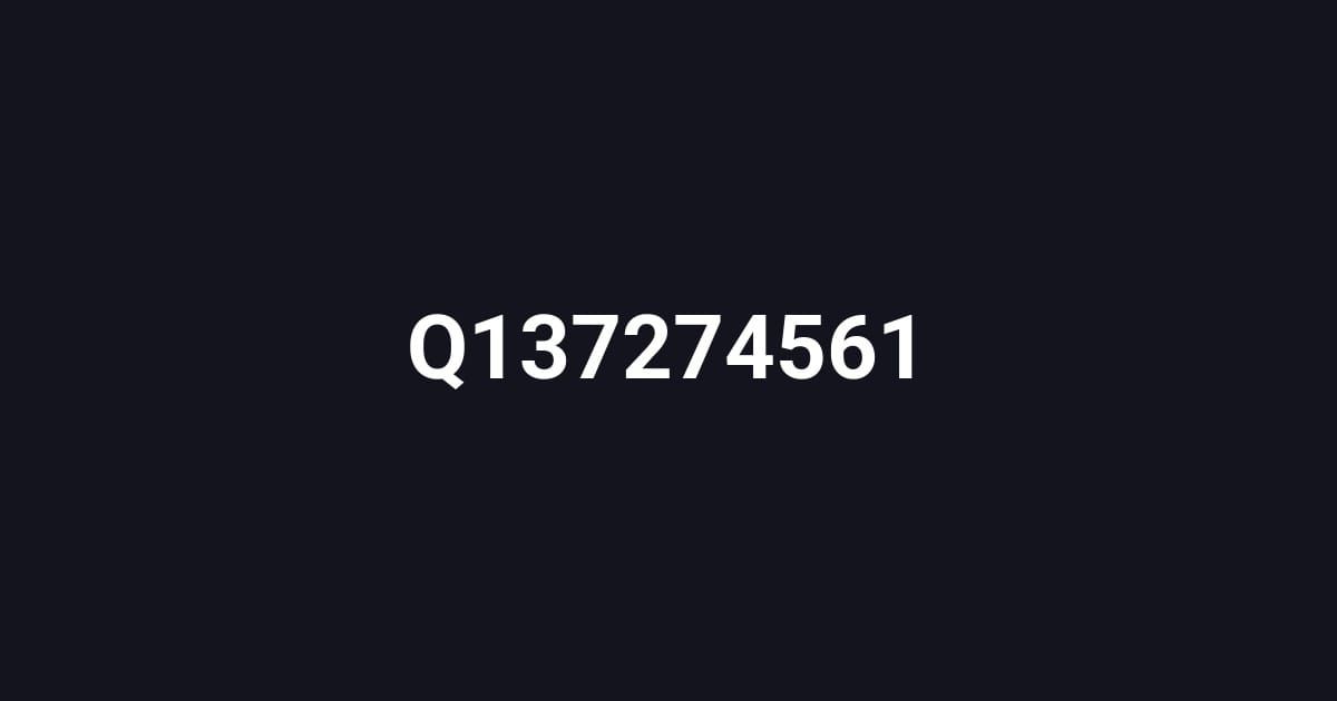 Q137274561