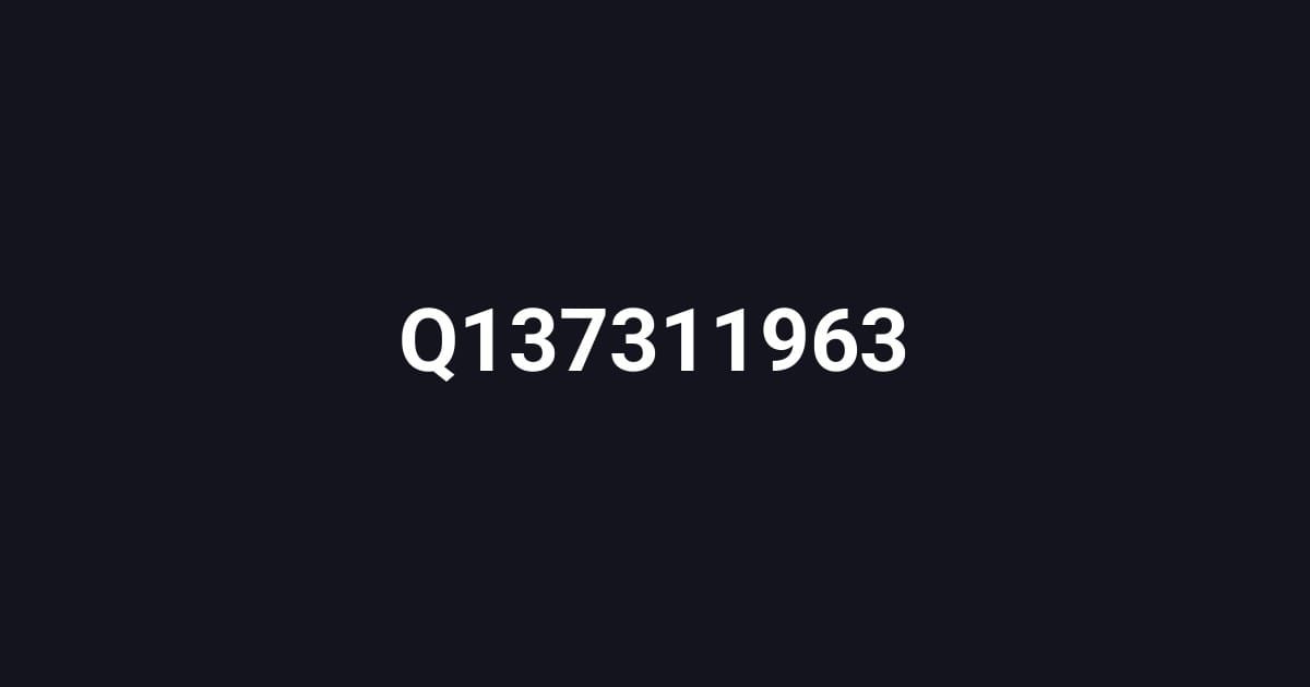 Q137311963