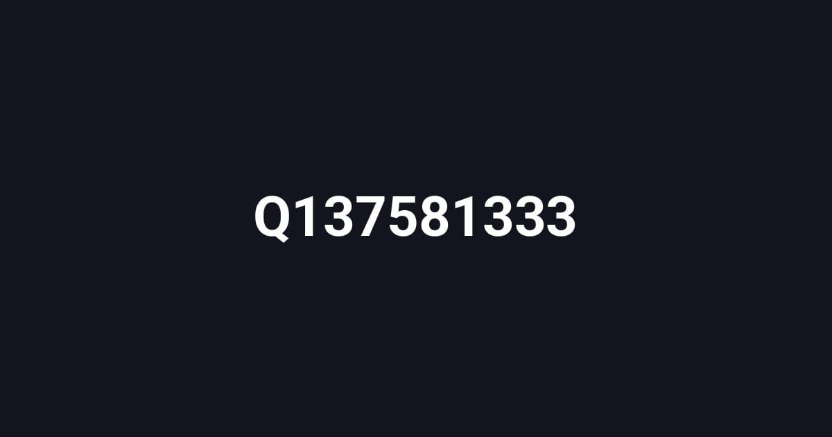 Q137581333