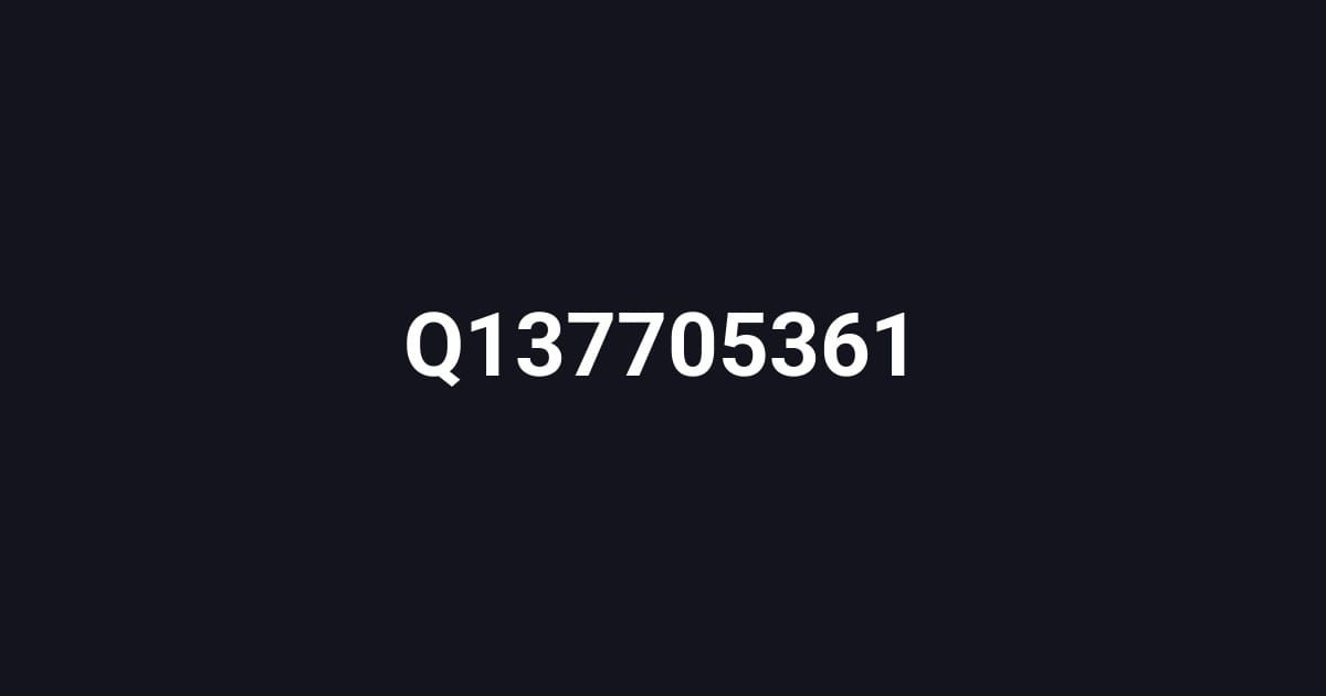 Q137705361