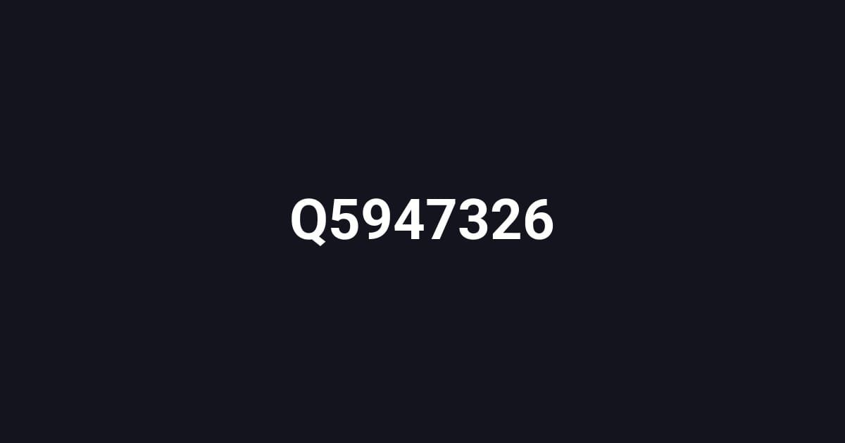 Q5947326