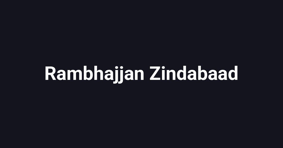 Rambhajjan Zindabaad