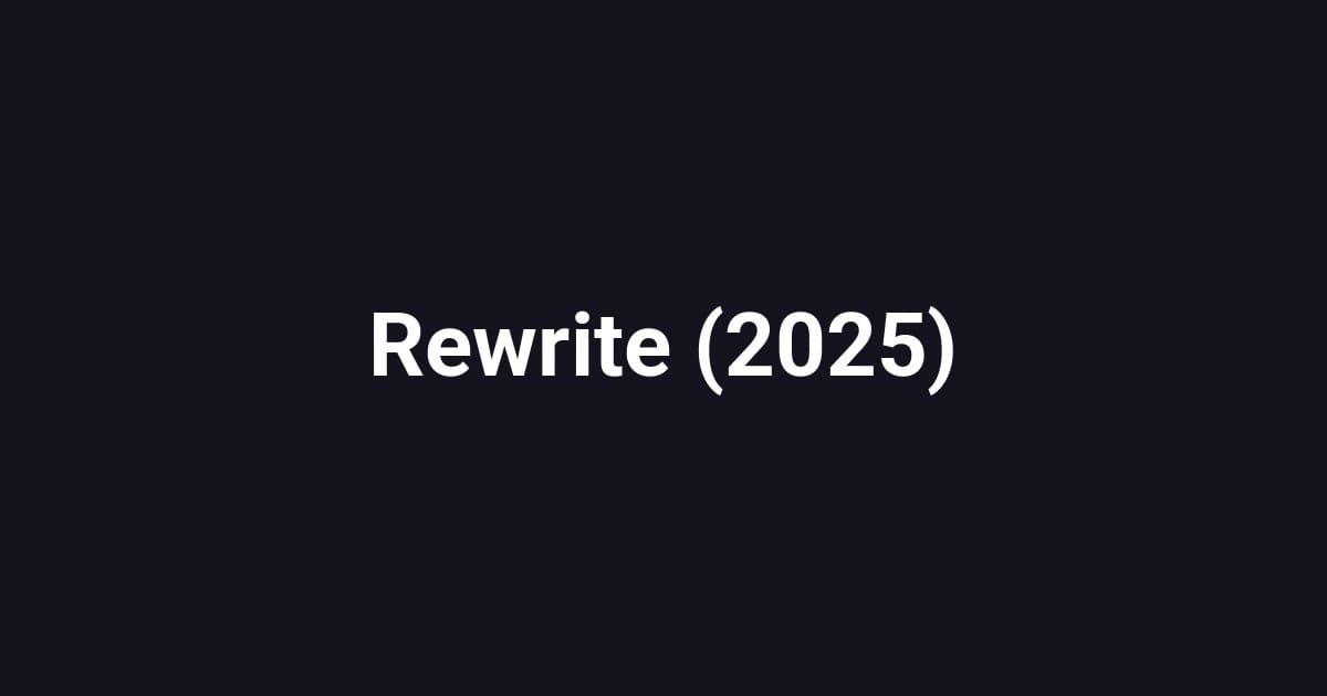 Rewrite (2025)