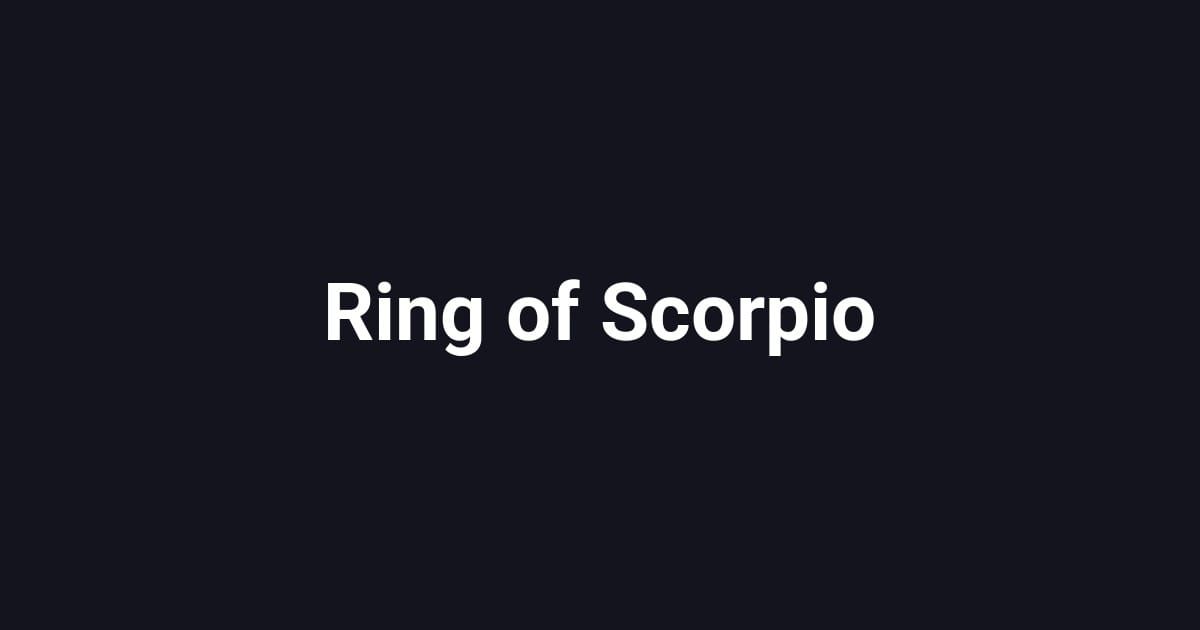 Ring of Scorpio
