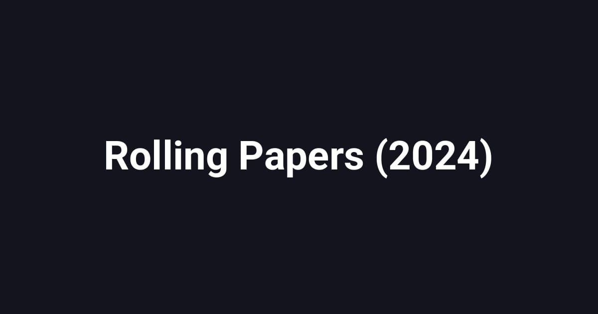 Rolling Papers (2024)
