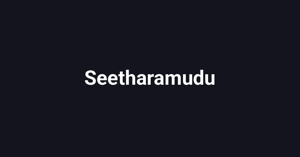 Seetharamudu