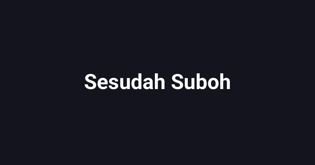 Sesudah Suboh