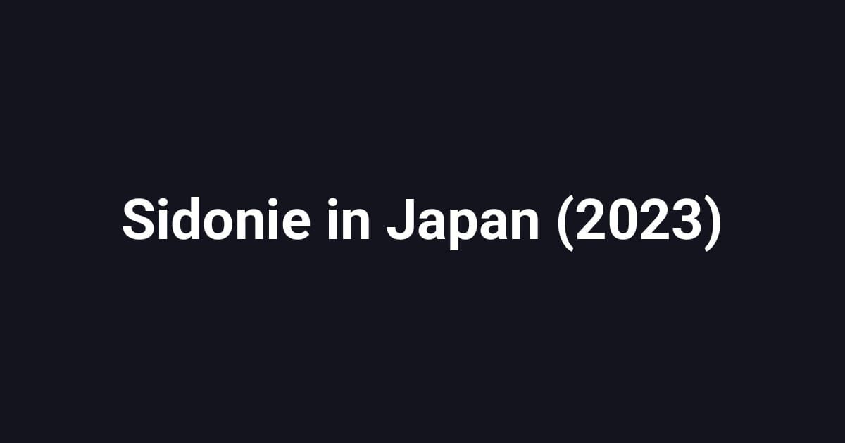 Sidonie in Japan (2023)