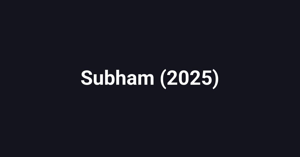 Subham (2025)