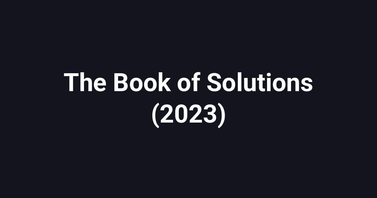 The Book of Solutions (2023)