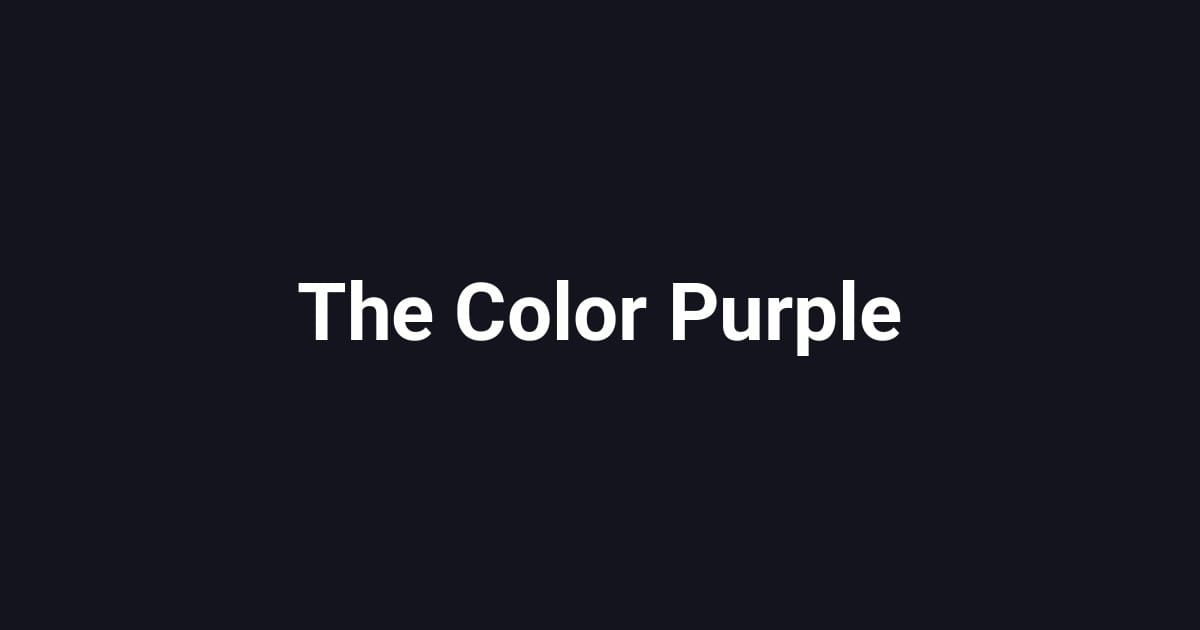 The Color Purple