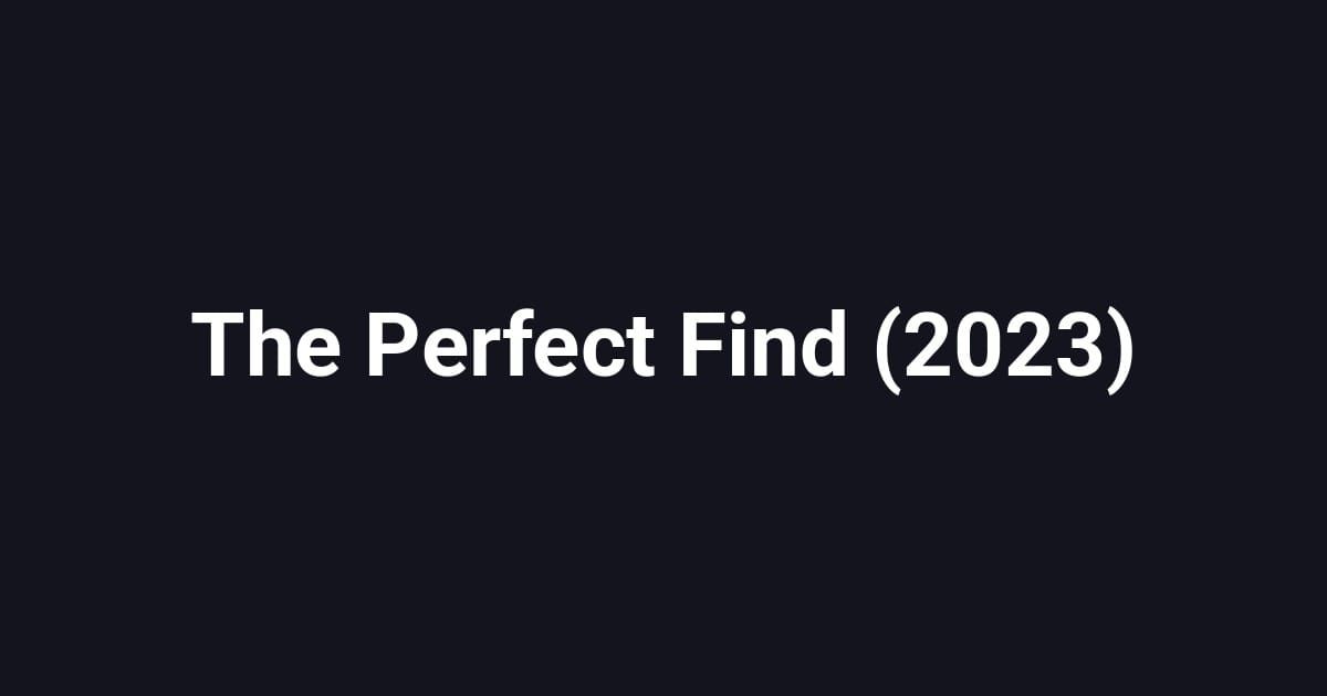 The Perfect Find (2023)