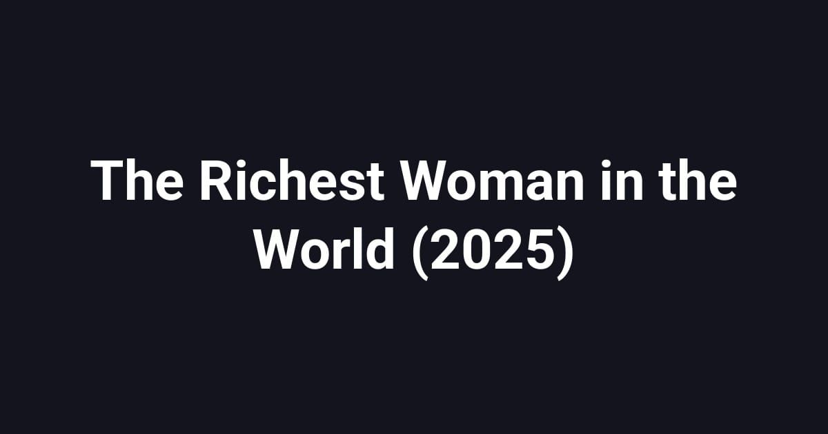 The Richest Woman in the World (2025)
