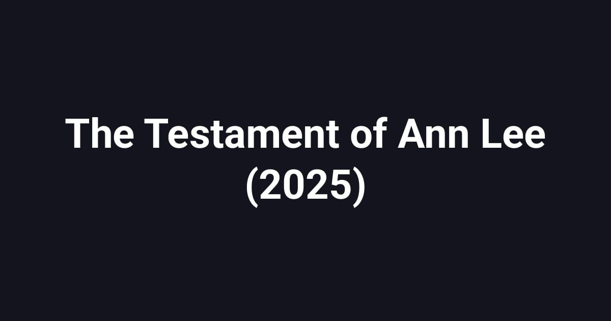 The Testament of Ann Lee (2025)