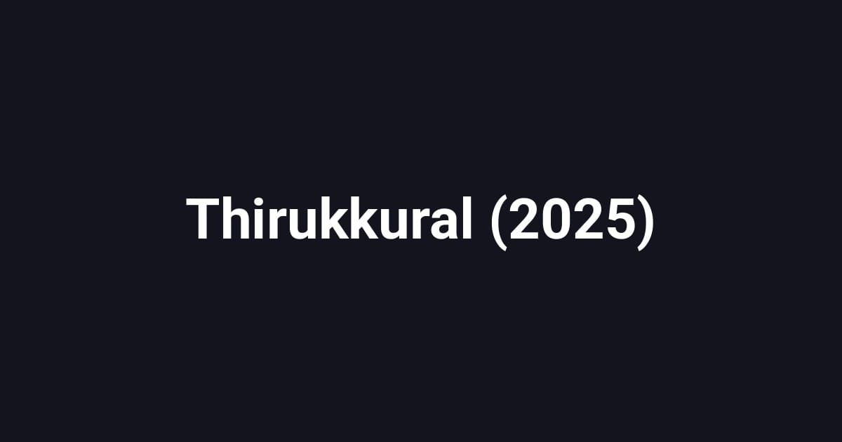 Thirukkural (2025)
