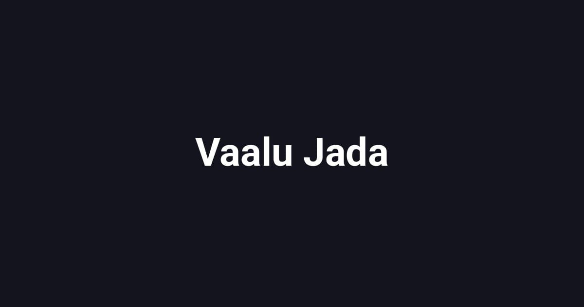 Vaalu Jada