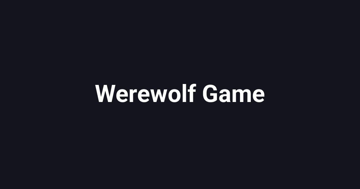 Werewolf Game