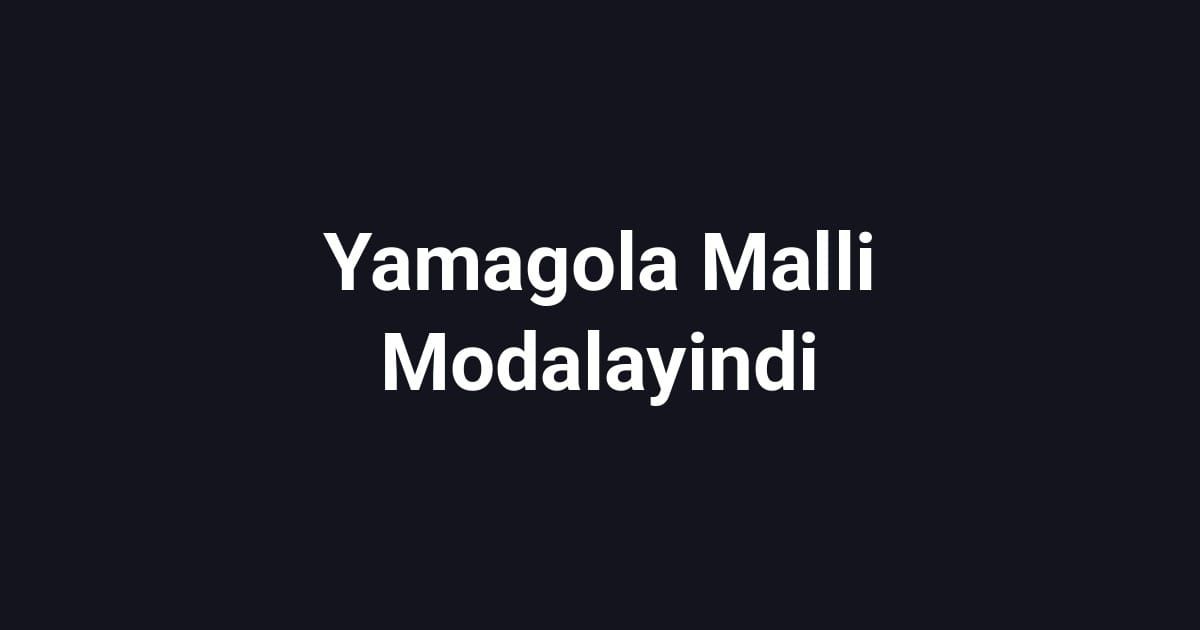 Yamagola Malli Modalayindi