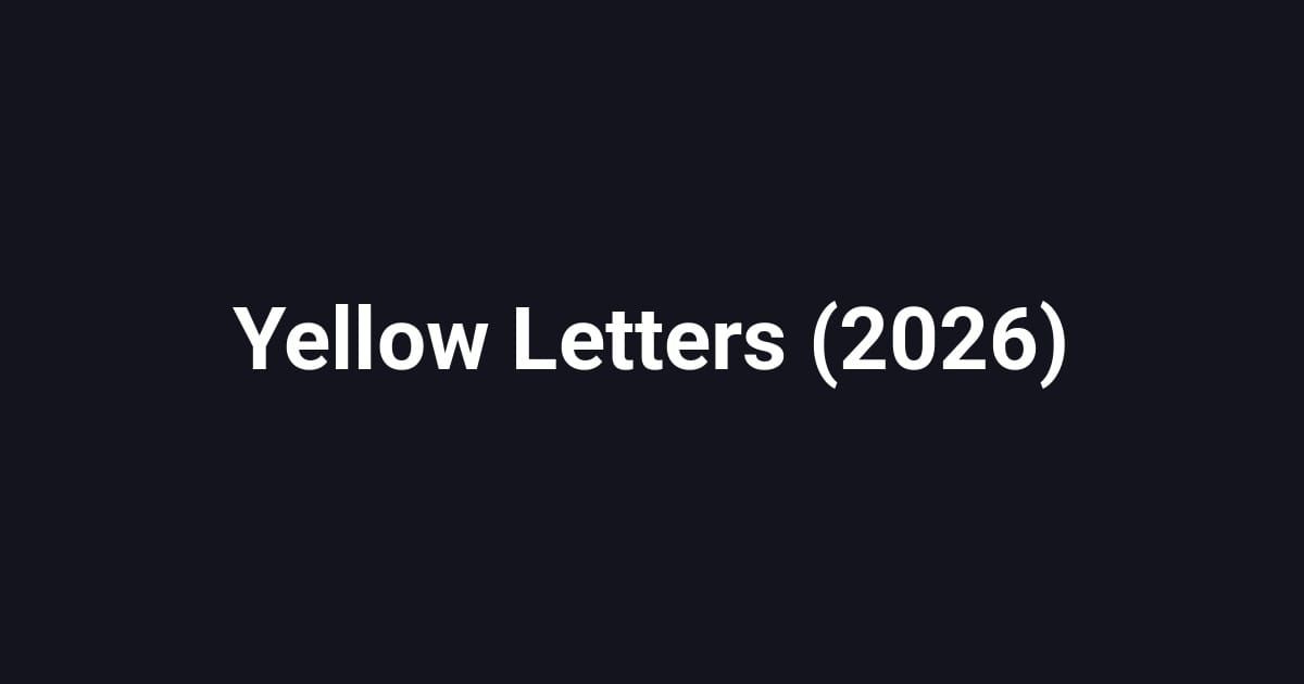Yellow Letters (2026)