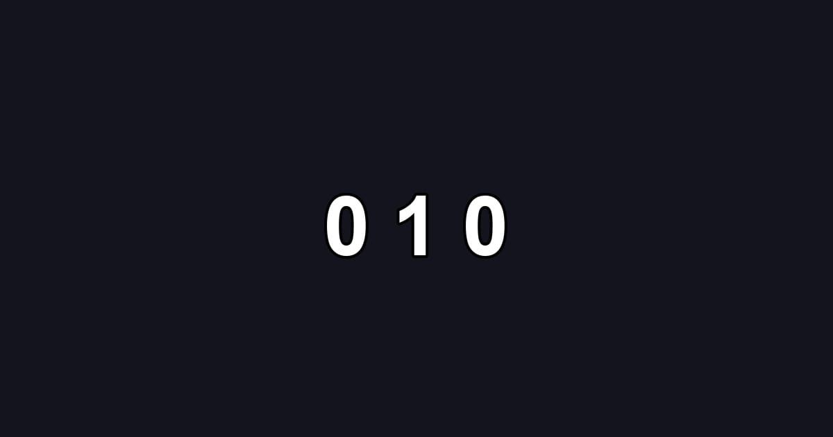 0 1 0
