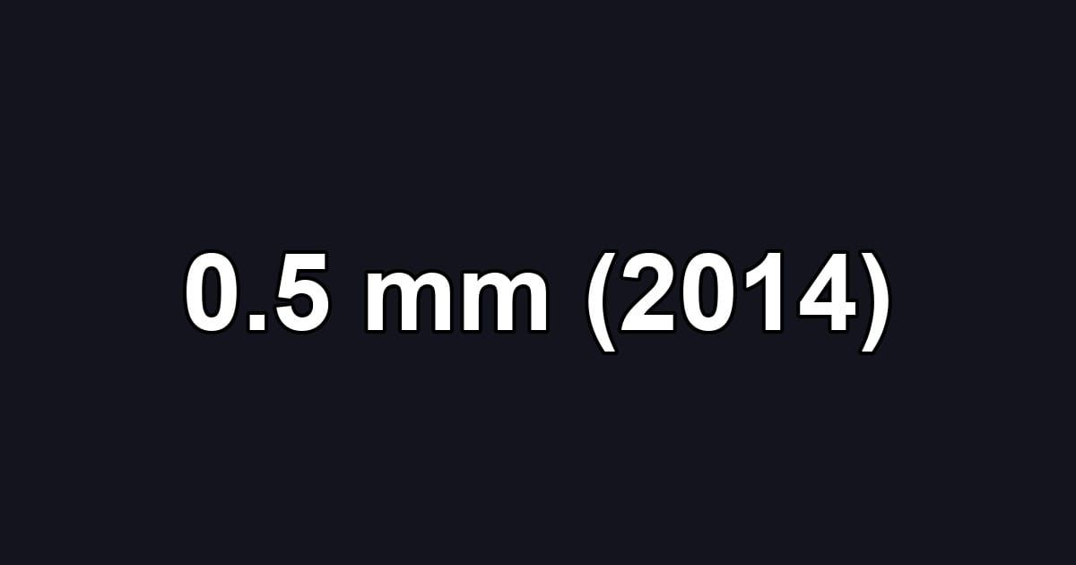0.5 mm (2014)