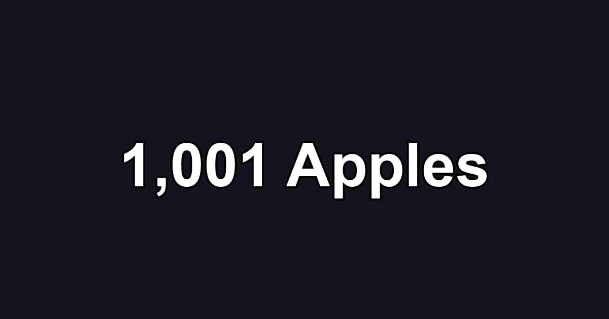 1,001 Apples