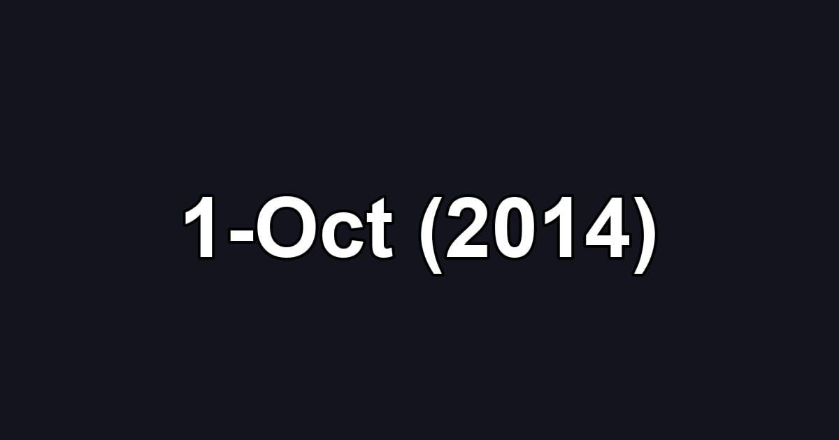 1-Oct (2014)