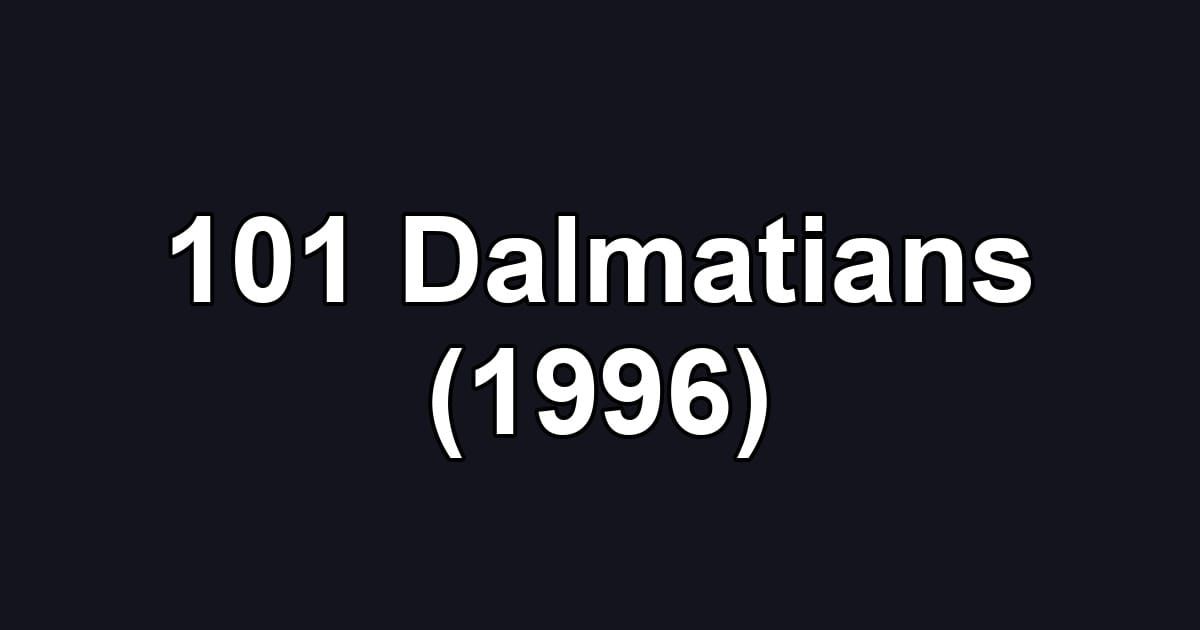 101 Dalmatians (1996)
