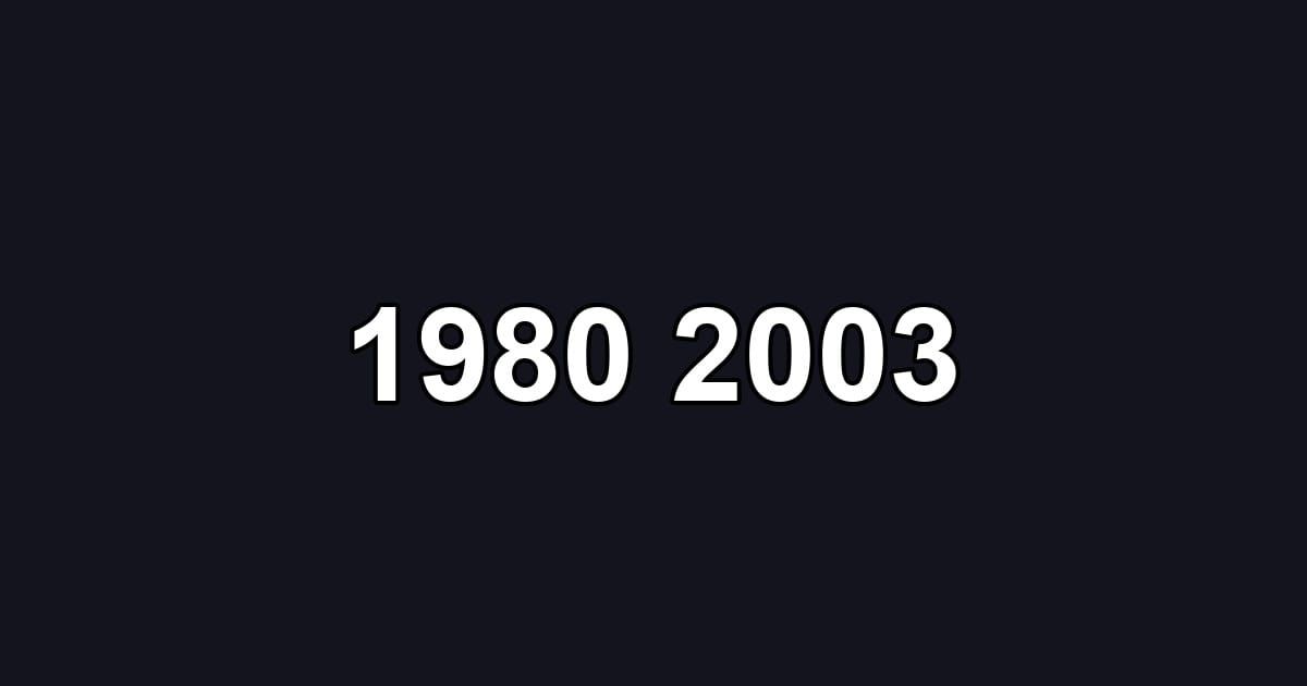 1980 2003
