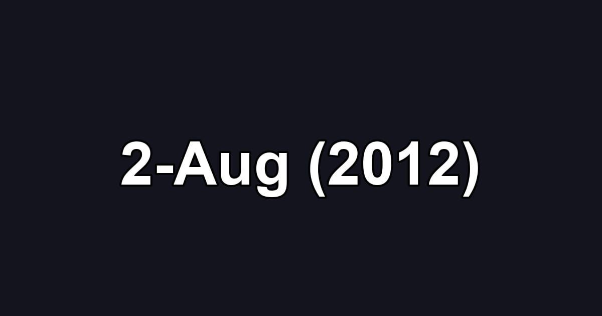 2-Aug (2012)